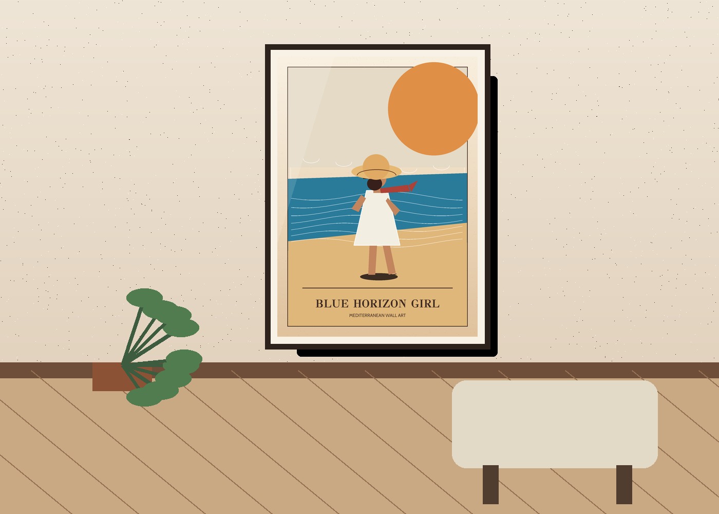 Blue Horizon Girl mockup