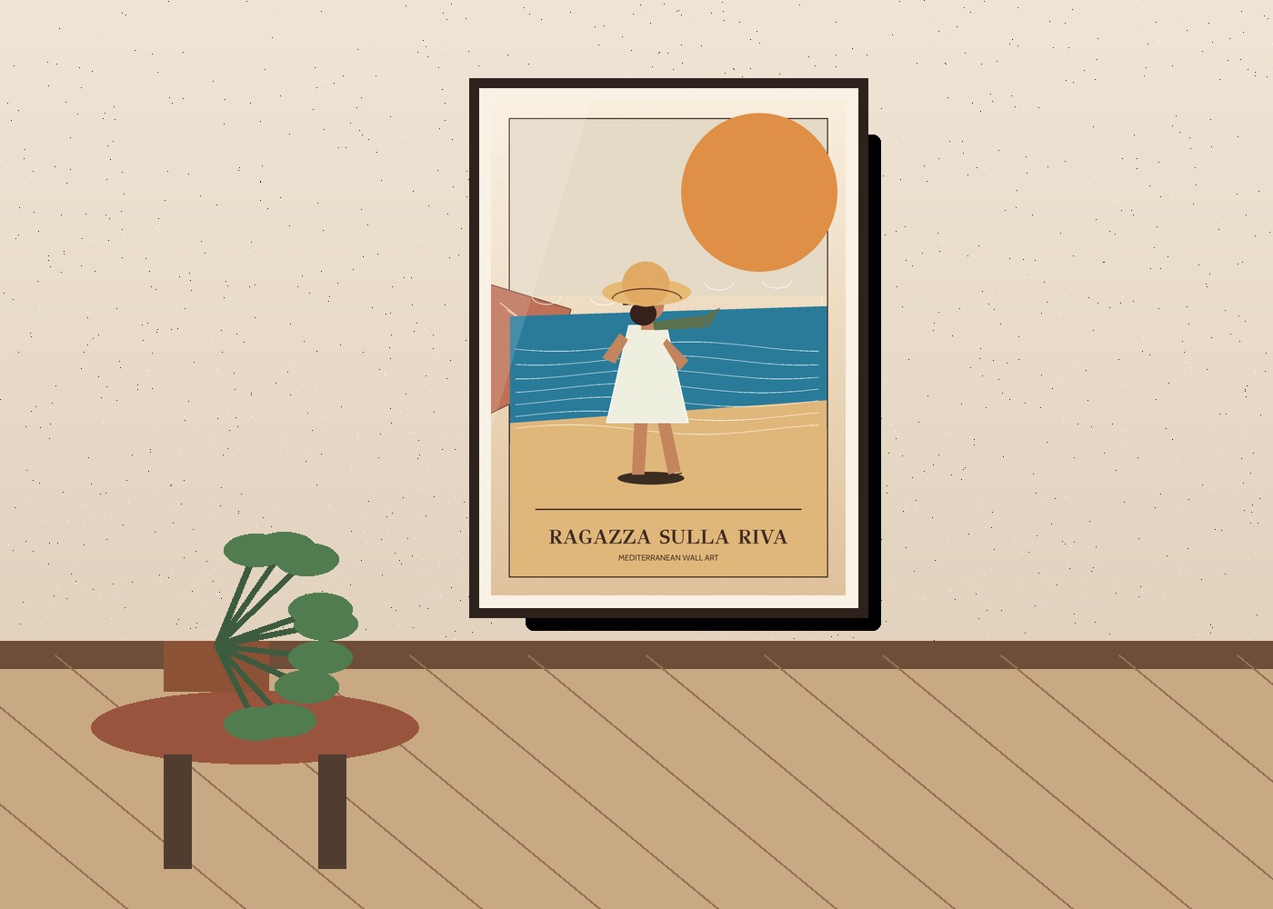 Ragazza sulla Riva mockup